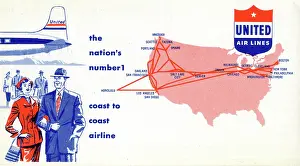 Ticket: Passenger ticket wallet, United Airlines