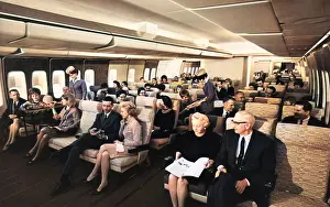 Aisles: PASSENGERS ON A 747