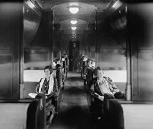 First Class: Passengers and an African American Porter in Pullman