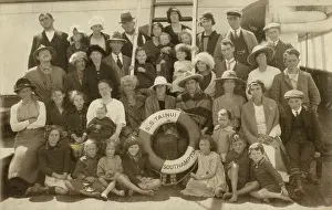 Lifebelt: Passengers on board the SS Tainui, Southampton