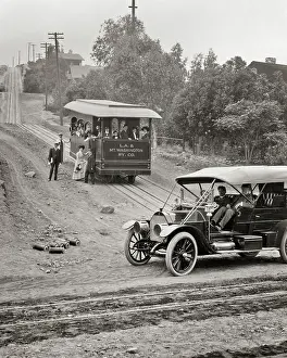 Counterbalanced: Passengers Boarding LA and Mount Washington Railway