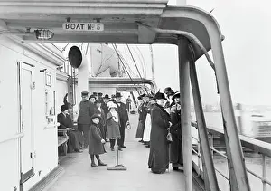 Quoits: Passengers and children playing quoits on deck of Steamer Co