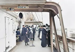 Quoits: Passengers and children playing quoits on deck of Steamer Co