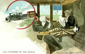 Scotsman: Passengers in a compartment, The Flying Scotsman
