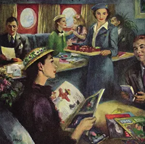 Airliners: Passengers on Elegant Airplane