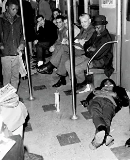 Stalled: Passengers on a stalled subway train during ?