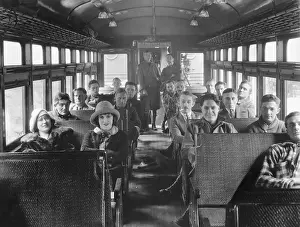 Commuting: Passengers on train