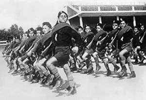 Balilla: Passing of a detachment of Balilla boys, 1933