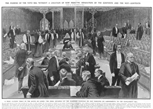 Veto: The passing of the veto bill without a creation of new peers