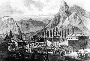 Emil: Passion Play in Oberammergau, around 1860