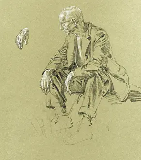 Gent: Pastel study of an old man