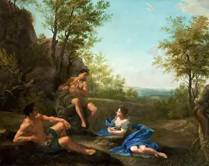 Bolognese: Pastoral Landscape with Figures