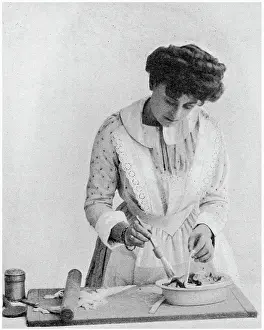 Brushing: Pastry making - Damp Pie Dish 1907
