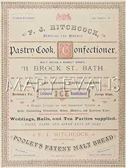 Handbill: PASTRYCOOK'S HANDBILL