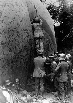 Tear: Patching a balloon, 1918