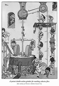 Grinder: Patent double action grinder for asbestos by Heath Robinson