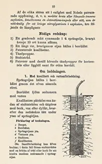 Patents: Patent for nitroglycerine by Alfred Nobel