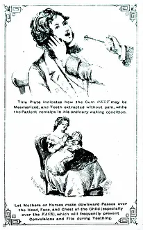 Influence: Patient having a tooth painlessly extracted under