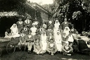 Ties: Patients and nurses in garden at Quex Park