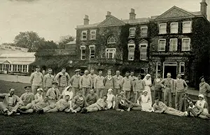 Exception: Patients and nurses in front of Quex House