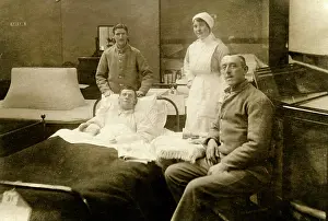 Brichington: Three Patients (one in bed) with nurses