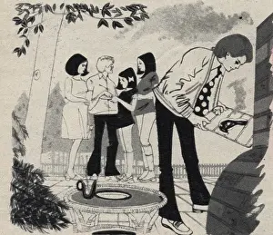 Barbecue: Patio fun - illustration in Practical Householder, Februar
