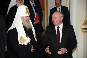 Alexy: Patriarch Alexy II and Soviet President Gorbachev, 1991