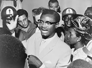 Regain: Patrice Lumumba (1925-1961) speaking with ?