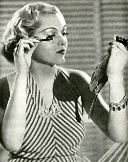 Eyelashes: Patricia Ellis, Warner Bros star applying Max Factor make up