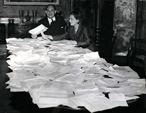 Leyton: Patrick Gordon Walker and wife with mail from supporters