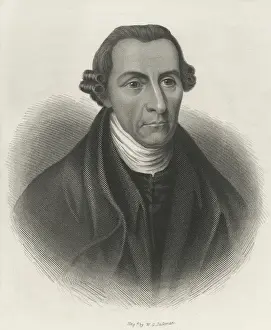 Propagandist: Patrick Henry, in a portrait engraving by
