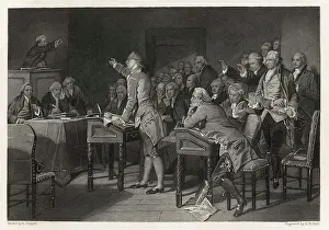 Resolutions: Patrick Henry speaking against the Stamp Act