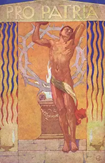 Patria: Patriotic Italian postcard