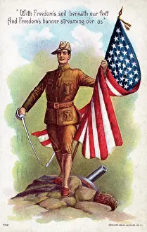Spangled: Patriotic US postcard