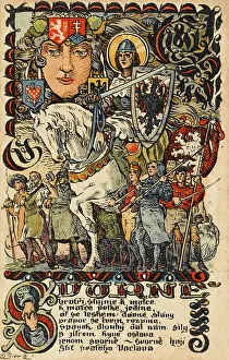 Heros: Patriotic postcard - Czechoslovakia