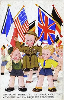 Waved: Patriotic Propaganda Postcard - WWII