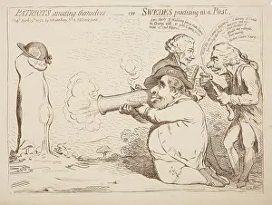 Swedes: Patriots amusing themselves;-or Swedes practising at a post