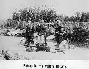 Manoeuvres: Patrol during manoeuvres, 1899