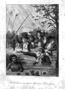 Stedman: A patrol in search of escaped slaves