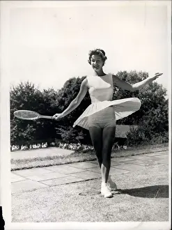 Highgate: Patsy Stewart, tennis player, at Highgate, North London