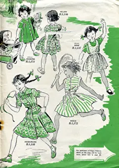 Guideline: Pattern illustrations for young girls fashions