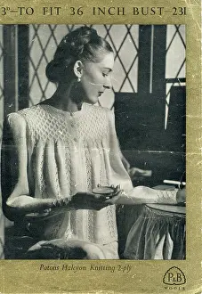 Lattice: Pattern for lady's knitted blouse using Patons Halcyon Knitt