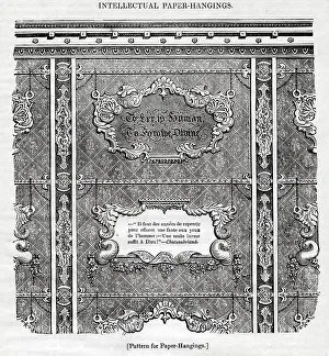 Slow: Pattern for paper hangings with moral texts included