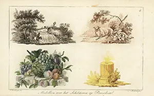 Interior Decoration: Patterns for painting on porcelain