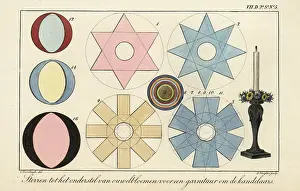 Interior Decoration: Patterns for paper flowers to decorate a candlestick base