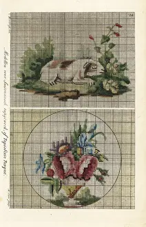 Interior Decoration: Patterns for Turkish tapestry: guinea pig in a