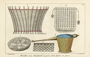 Interior Decoration: Patterns for wire work baskets, pans, etc. in