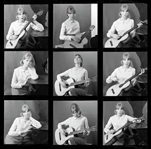 Chic: Pattie Boyd - With Guitar - Contact Sheet