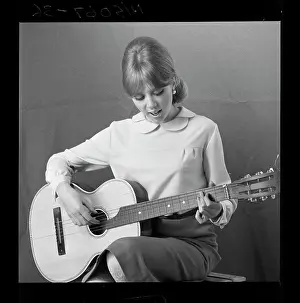 Chic: Pattie Boyd - With Guitar - Studio shoot