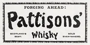 Distillers: Pattison's whisky advertisement, 1898